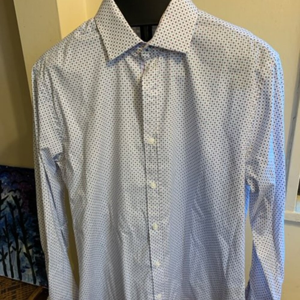 CON.STRUCT  Stretch Slim Fit Button Down Shirt